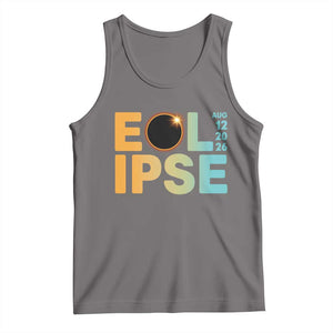 2026 Total Solar Eclipse Retro Typography Tank Top August 12 Totality Astronomy Gift