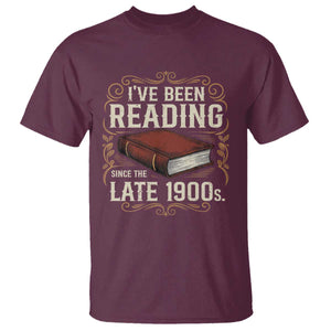 Funny Vintage 80s 90s Book Lover T Shirt I've Been Reading Since The Late 1900s Bookworm Humor