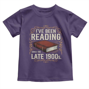 Funny Vintage 80s 90s Book Lover Toddler T Shirt I've Been Reading Since The Late 1900s Bookworm Humor