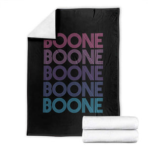 Retro Boone Name Lover Neon Gradient Typography Throw Blanket