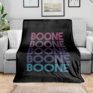 Retro Boone Name Lover Neon Gradient Typography Throw Blanket