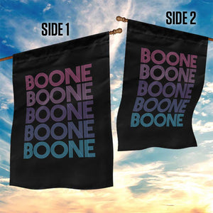 Retro Boone Name Lover Neon Gradient Typography Garden Flag