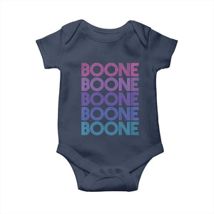 Retro Boone Name Lover Neon Gradient Typography Baby Onesie