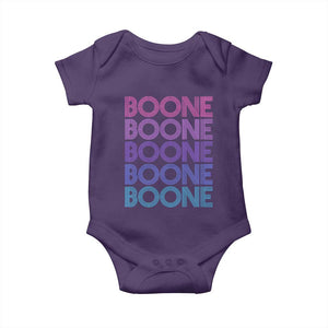Retro Boone Name Lover Neon Gradient Typography Baby Onesie