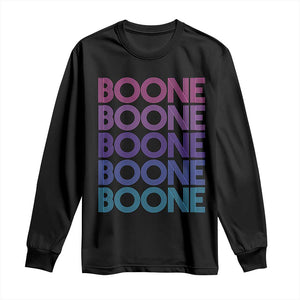 Retro Boone Name Lover Neon Gradient Typography Long Sleeve Shirt