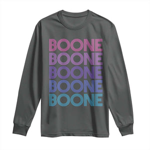 Retro Boone Name Lover Neon Gradient Typography Long Sleeve Shirt