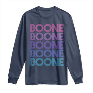 Retro Boone Name Lover Neon Gradient Typography Long Sleeve Shirt