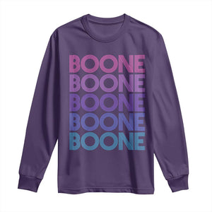 Retro Boone Name Lover Neon Gradient Typography Long Sleeve Shirt