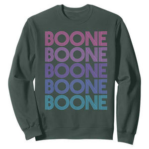 Retro Boone Name Lover Neon Gradient Typography Sweatshirt