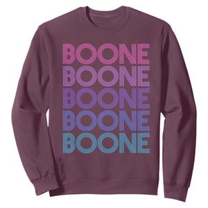 Retro Boone Name Lover Neon Gradient Typography Sweatshirt