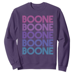 Retro Boone Name Lover Neon Gradient Typography Sweatshirt