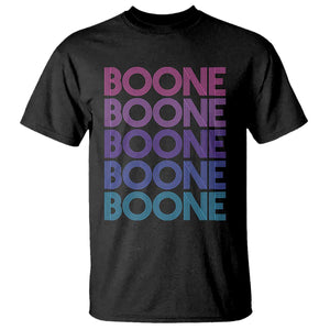 Retro Boone Name Lover Neon Gradient Typography T Shirt