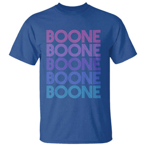 Retro Boone Name Lover Neon Gradient Typography T Shirt