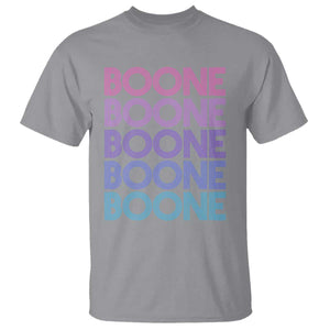 Retro Boone Name Lover Neon Gradient Typography T Shirt