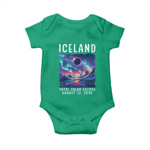 Iceland Total Solar Eclipse 2026 Aurora Baby Onesie Totality Northern Lights Astronomy Travel Gift