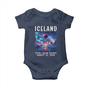 Iceland Total Solar Eclipse 2026 Aurora Baby Onesie Totality Northern Lights Astronomy Travel Gift