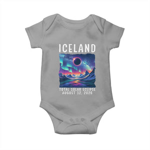 Iceland Total Solar Eclipse 2026 Aurora Baby Onesie Totality Northern Lights Astronomy Travel Gift