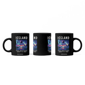 Iceland Total Solar Eclipse 2026 Aurora Coffee Mug Totality Northern Lights Astronomy Travel Gift