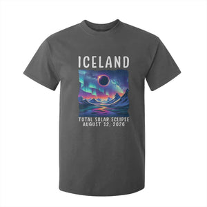 Iceland Total Solar Eclipse 2026 Aurora T Shirt For Kid Totality Northern Lights Astronomy Travel Gift