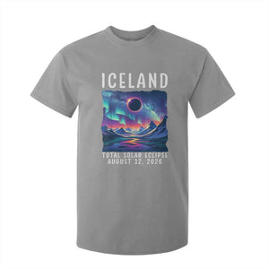 Iceland Total Solar Eclipse 2026 Aurora T Shirt For Kid Totality Northern Lights Astronomy Travel Gift