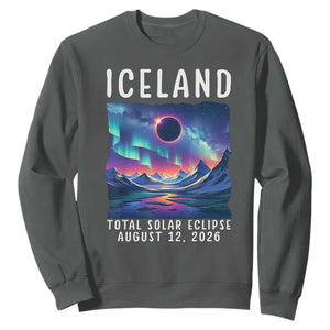 Iceland Total Solar Eclipse 2026 Aurora Sweatshirt Totality Northern Lights Astronomy Travel Gift