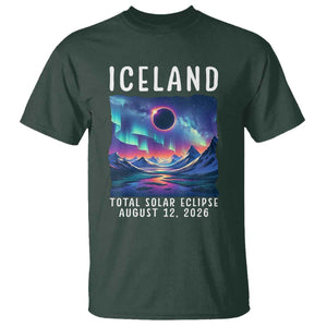 Iceland Total Solar Eclipse 2026 Aurora T Shirt Totality Northern Lights Astronomy Travel Gift