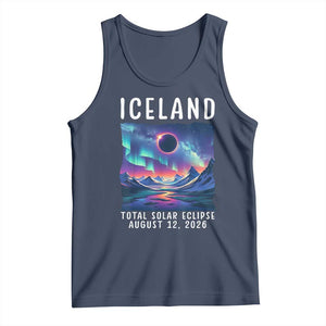 Iceland Total Solar Eclipse 2026 Aurora Tank Top Totality Northern Lights Astronomy Travel Gift