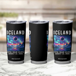 Iceland Total Solar Eclipse 2026 Aurora Tumbler Cup Totality Northern Lights Astronomy Travel Gift