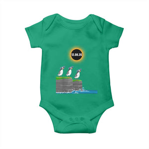 Cute Cartoon Puffins 2026 Total Solar Eclipse Baby Onesie August 12 Totality Funny Astronomy Gift TS02 Irish Green Print Your Wear