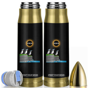 Cute Cartoon Puffins 2026 Total Solar Eclipse Bullet Tumbler August 12 Totality Funny Astronomy Gift TS02 Black Print Your Wear