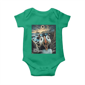 Puffin Selfie August 12 2026 Total Solar Eclipse Baby Onesie Funny Totality Photographic Astronomy Souvenir TS02 Irish Green Print Your Wear
