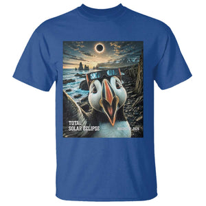 Puffin Selfie August 12 2026 Total Solar Eclipse T Shirt Funny Totality Photographic Astronomy Souvenir TS02 Royal Blue Print Your Wear