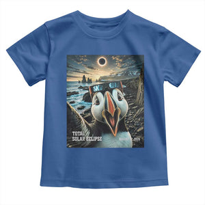 Puffin Selfie August 12 2026 Total Solar Eclipse Toddler T Shirt Funny Totality Photographic Astronomy Souvenir TS02 Royal Blue Print Your Wear