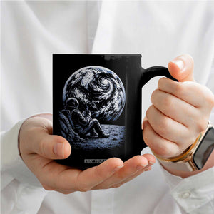 Astronaut Drinking Coffee On The Moon Graphic Coffee Mug Vintage Sci Fi Earth Horizon Space Explorer TS02 Print Your Wear