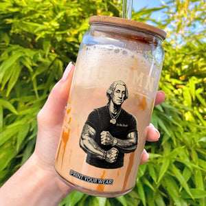 IGBBMN Buff George Washington Parody Glass Can It’s Gonna Be Bad Funny Ironic Patriotic Founding Father