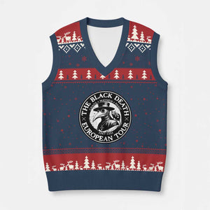 The Black Death European Tour 1347 V-Neck Knit Sweater Vest Funny Plague Doctor History Humor