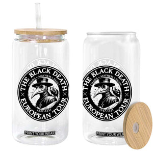 The Black Death European Tour 1347 Glass Can Funny Plague Doctor History Humor