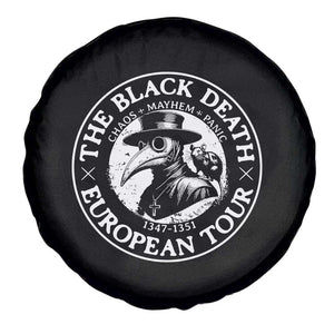 The Black Death European Tour 1347 Spare Tire Cover Funny Plague Doctor History Humor