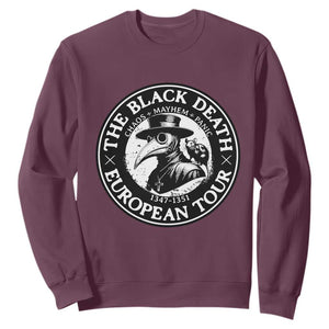 The Black Death European Tour 1347 Sweatshirt Funny Plague Doctor History Humor