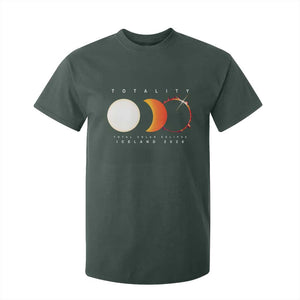Iceland Total Solar Eclipse 2026 Totality T Shirt For Kid Travel Souvenir Astronomy Geek Gift TS02 Dark Forest Green Print Your Wear