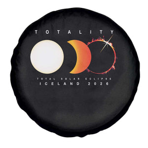 Iceland Total Solar Eclipse 2026 Totality Spare Tire Cover Travel Souvenir Astronomy Geek Gift TS02 Print Your Wear