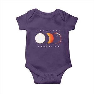 Greenland Total Solar Eclipse 2026 Totality Baby Onesie Travel Souvenir Astronomy Geek Gift TS02 Purple Print Your Wear