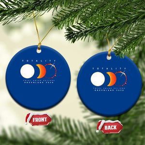Greenland Total Solar Eclipse 2026 Totality Ceramic Ornament Travel Souvenir Astronomy Geek Gift TS02 1pc Blue Print Your Wear