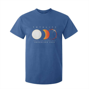 Greenland Total Solar Eclipse 2026 Totality T Shirt For Kid Travel Souvenir Astronomy Geek Gift TS02 Royal Blue Print Your Wear