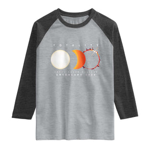 Greenland Total Solar Eclipse 2026 Totality Raglan Shirt Travel Souvenir Astronomy Geek Gift TS02 Heather Gray Heather Charcoal Print Your Wear