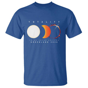 Greenland Total Solar Eclipse 2026 Totality T Shirt Travel Souvenir Astronomy Geek Gift TS02 Royal Blue Print Your Wear