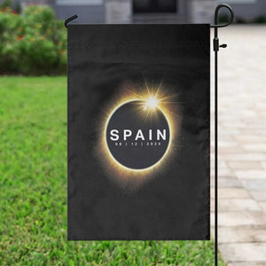 Spain Total Solar Eclipse 2026 Garden Flag Path of Totality Astronomy Gift TS02 Print Your Wear