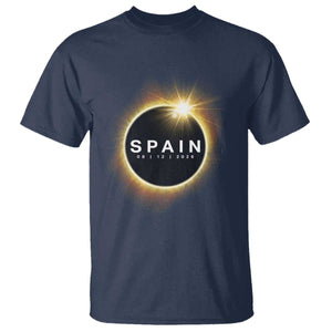 Spain Total Solar Eclipse 2026 T Shirt Path of Totality Astronomy Gift TS02 Navy Print Your Wear