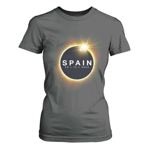 Spain Total Solar Eclipse 2026 T Shirt For Women Path of Totality Astronomy Gift TS02 Dark Heather Print Your Wear
