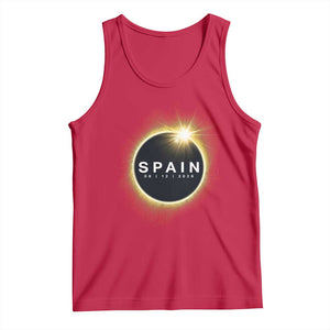 Spain Total Solar Eclipse 2026 Tank Top Path of Totality Astronomy Gift TS02 Red Print Your Wear